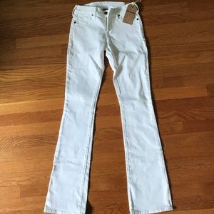 NWT True Religion White Bootcut Jeans